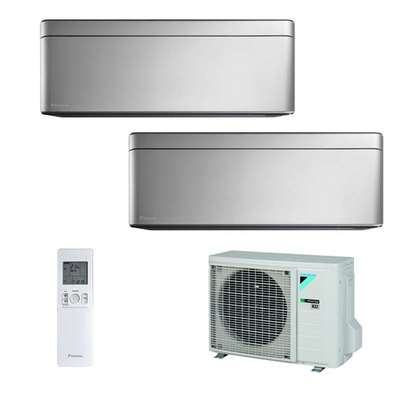 Climatizzatore Daikin Dual Split STYLISH Silver inverter R 32 bluevolution 9000+9000 con 2MXM40M 9+9