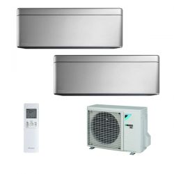 Climatizzatore Daikin Dual Split STYLISH Silver inverter R 32 bluevolution 9000+12000 con 2MXM40M 9+12