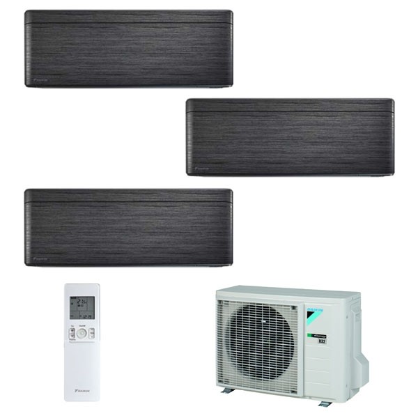 Climatizzatore Daikin Trial Split STYLISH Blackwood inverter R 32 bluevolution 9000+12000+12000 con 3MXM68M 9+12+12