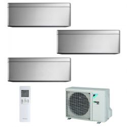 Climatizzatore Daikin Trial Split STYLISH Silver inverter R 32 bluevolution 12000+12000+12000 con 3MXM68M 12+12+12