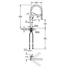 Miscelatore Lavello Grohe ESSENCE NERA - 30294000