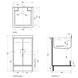 Lavapanni Domestica Colavene 50x50x86 - DL5050B