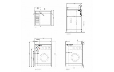 Lavatoio Copri Lavacril On Colavene 73x67,5x109h - 35L3B1 - Marchese  Stefano Srl