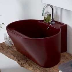 Lavabo Sospeso o Da Appoggio Tino Colavene 60x50x30 Vinaccia Lucido - LATN605X