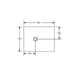 Piatto Doccia Filopavimento Ponsi 70x90 cm Effetto Pietra Bianco